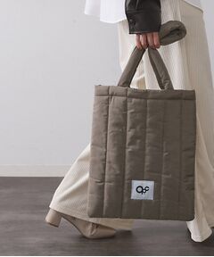 OPAQUE.CLIP / オペーク ドット クリップ トートバッグ | 【軽量／カラビナチャーム付き／A4サイズ対応】ストライプキルトパフィートートバッグ