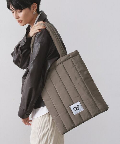 OPAQUE.CLIP / オペーク ドット クリップ トートバッグ | 【軽量／カラビナチャーム付き／A4サイズ対応】ストライプキルトパフィートートバッグ | 詳細5