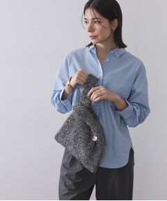 OPAQUE.CLIP / オペーク ドット クリップ トートバッグ | メタルチャーム付きラメニットバッグ