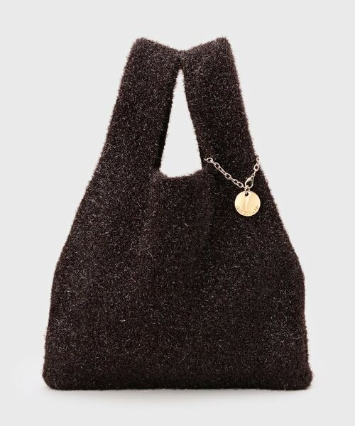 OPAQUE.CLIP / オペーク ドット クリップ トートバッグ | メタルチャーム付きラメニットバッグ | 詳細11