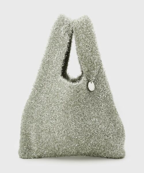 OPAQUE.CLIP / オペーク ドット クリップ トートバッグ | メタルチャーム付きラメニットバッグ | 詳細12