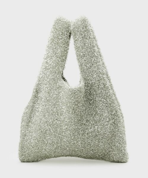 OPAQUE.CLIP / オペーク ドット クリップ トートバッグ | メタルチャーム付きラメニットバッグ | 詳細14
