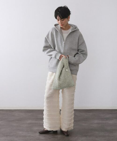 OPAQUE.CLIP / オペーク ドット クリップ トートバッグ | メタルチャーム付きラメニットバッグ | 詳細2