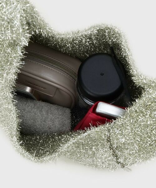 OPAQUE.CLIP / オペーク ドット クリップ トートバッグ | メタルチャーム付きラメニットバッグ | 詳細20