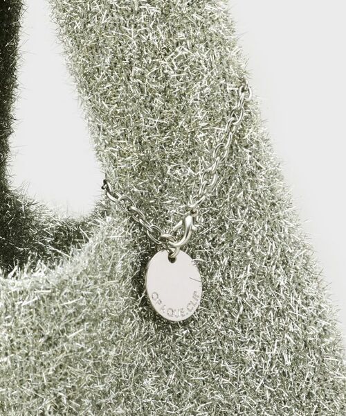 OPAQUE.CLIP / オペーク ドット クリップ トートバッグ | メタルチャーム付きラメニットバッグ | 詳細21