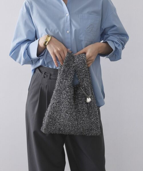 OPAQUE.CLIP / オペーク ドット クリップ トートバッグ | メタルチャーム付きラメニットバッグ | 詳細3