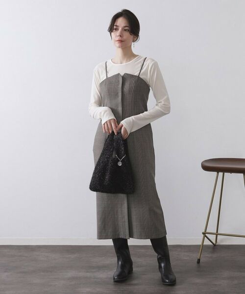 OPAQUE.CLIP / オペーク ドット クリップ トートバッグ | メタルチャーム付きラメニットバッグ | 詳細6