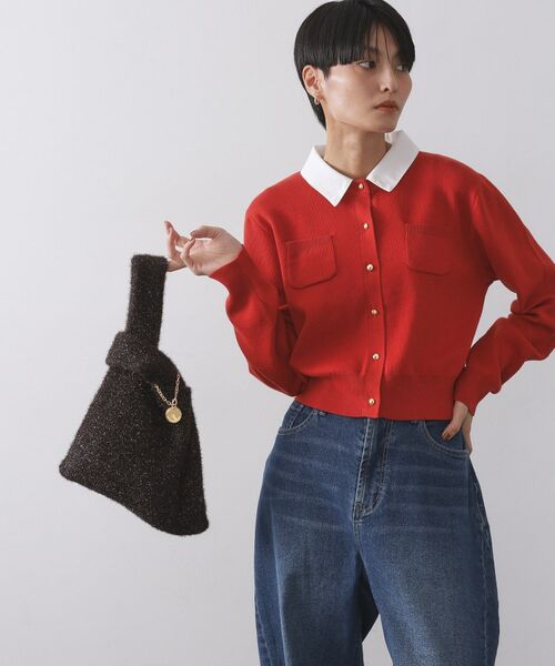 OPAQUE.CLIP / オペーク ドット クリップ トートバッグ | メタルチャーム付きラメニットバッグ | 詳細7