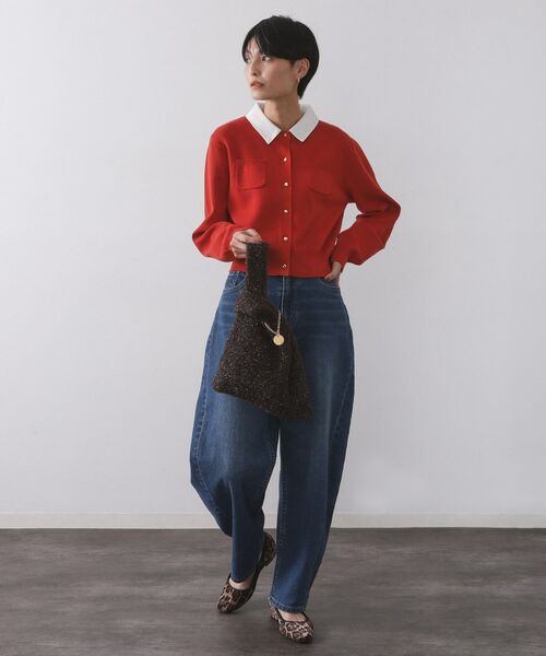 OPAQUE.CLIP / オペーク ドット クリップ トートバッグ | メタルチャーム付きラメニットバッグ | 詳細8