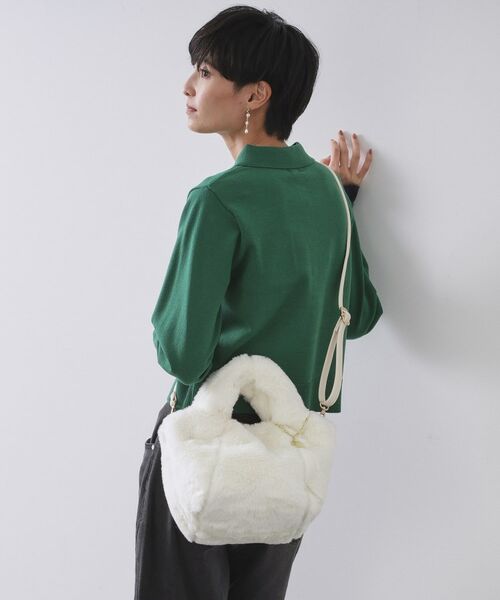 OPAQUE.CLIP / オペーク ドット クリップ トートバッグ | 【2WAY】フェイクファーミドルトートバッグ | 詳細3