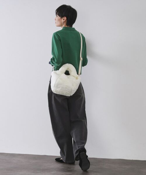 OPAQUE.CLIP / オペーク ドット クリップ トートバッグ | 【2WAY】フェイクファーミドルトートバッグ | 詳細4