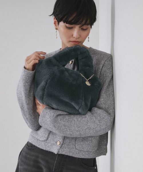 OPAQUE.CLIP / オペーク ドット クリップ トートバッグ | 【2WAY】フェイクファーミドルトートバッグ | 詳細5