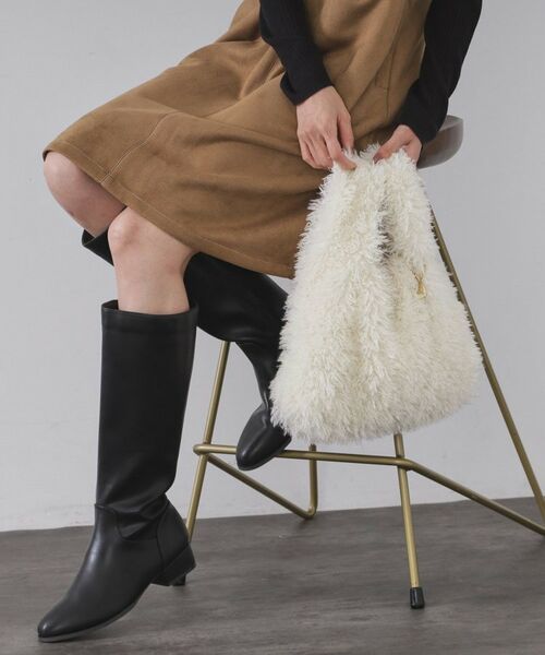OPAQUE.CLIP / オペーク ドット クリップ ハンドバッグ | ラム風フェイクファーハンドバッグ | 詳細2