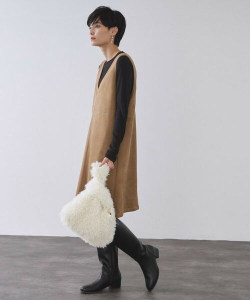 OPAQUE.CLIP / オペーク ドット クリップ ハンドバッグ | ラム風フェイクファーハンドバッグ | 詳細3