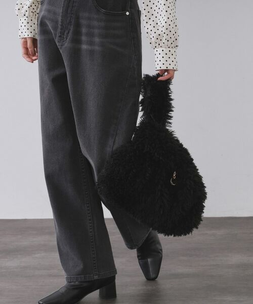 OPAQUE.CLIP / オペーク ドット クリップ ハンドバッグ | ラム風フェイクファーハンドバッグ | 詳細4