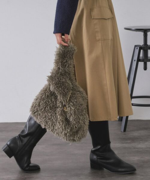 OPAQUE.CLIP / オペーク ドット クリップ ハンドバッグ | ラム風フェイクファーハンドバッグ | 詳細6