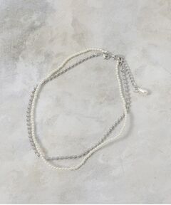 OPAQUE.CLIP / オペーク ドット クリップ ネックレス・ペンダント・チョーカー | 【5WAY】フェイクパール×ボールチェーンネックレス