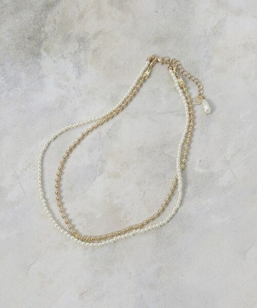 OPAQUE.CLIP / オペーク ドット クリップ ネックレス・ペンダント・チョーカー | 【5WAY】フェイクパール×ボールチェーンネックレス | 詳細1