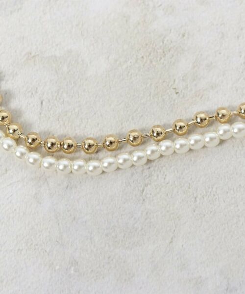 OPAQUE.CLIP / オペーク ドット クリップ ネックレス・ペンダント・チョーカー | 【5WAY】フェイクパール×ボールチェーンネックレス | 詳細2