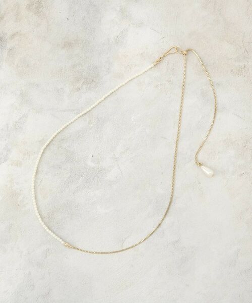 OPAQUE.CLIP / オペーク ドット クリップ ネックレス・ペンダント・チョーカー | フェイクパール×チェーンスライドネックレス | 詳細2