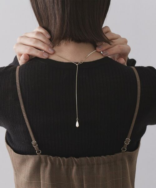 OPAQUE.CLIP / オペーク ドット クリップ ネックレス・ペンダント・チョーカー | フェイクパール×チェーンスライドネックレス | 詳細6