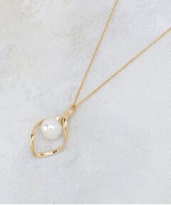 OPAQUE.CLIP / オペーク ドット クリップ ネックレス・ペンダント・チョーカー | ニュアンスメタルリング×フェイクパールネックレス