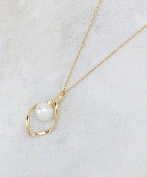 OPAQUE.CLIP / オペーク ドット クリップ ネックレス・ペンダント・チョーカー | ニュアンスメタルリング×フェイクパールネックレス | 詳細1