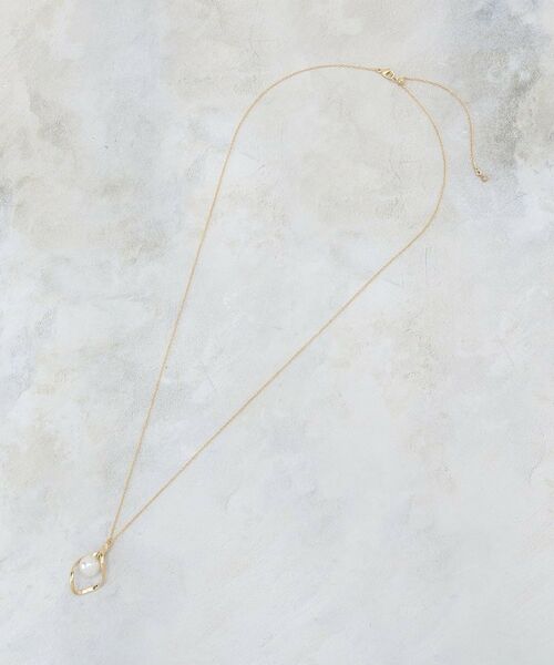 OPAQUE.CLIP / オペーク ドット クリップ ネックレス・ペンダント・チョーカー | ニュアンスメタルリング×フェイクパールネックレス | 詳細2