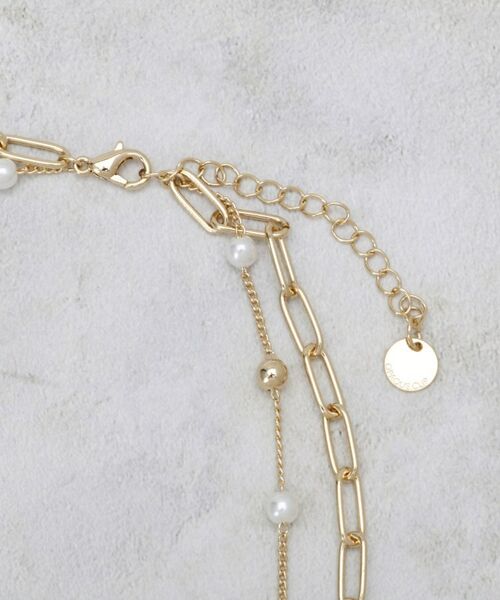 OPAQUE.CLIP / オペーク ドット クリップ ネックレス・ペンダント・チョーカー | チェーン×フェイクパール2連ネックレス | 詳細3