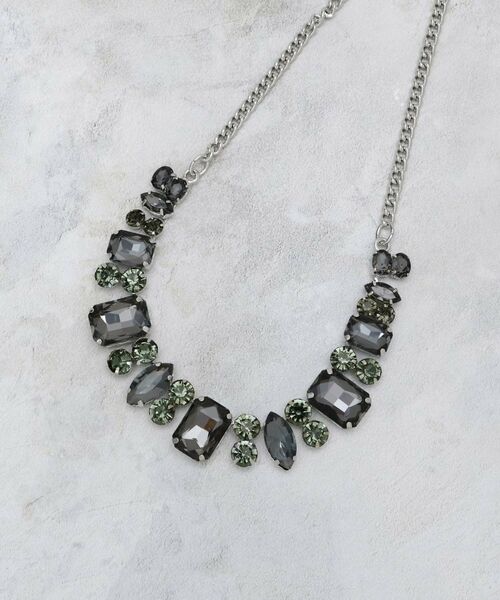 OPAQUE. CLIP/オペーク ドット クリップ キラキラビジューショートネックレス シルバー(006) 00 OPAQUE. CLIP/オペーク ドット クリップ キラキラビジューショートネックレス シルバー(006) 00