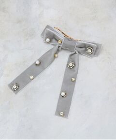 OPAQUE.CLIP / オペーク ドット クリップ ヘアアクセサリー | ビジュー×ベロア リボンバレッタ