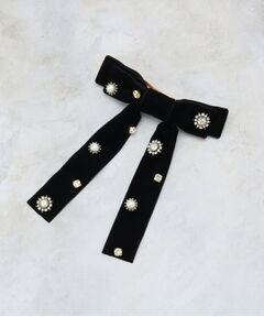 OPAQUE.CLIP / オペーク ドット クリップ ヘアアクセサリー | ビジュー×ベロア リボンバレッタ