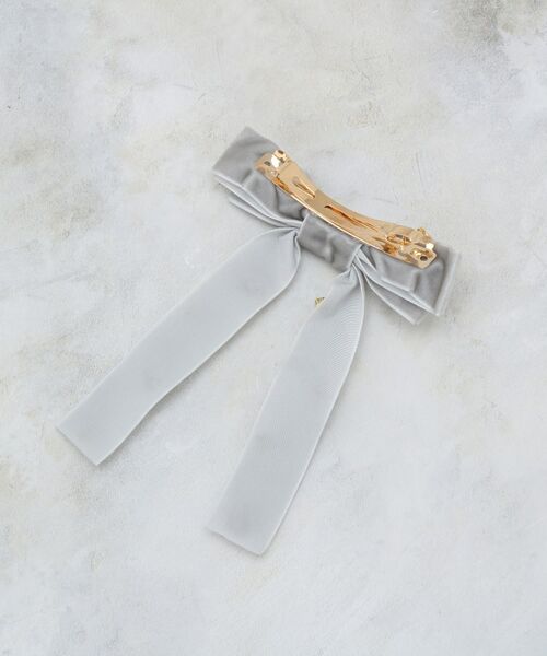 OPAQUE.CLIP / オペーク ドット クリップ ヘアアクセサリー | ビジュー×ベロア リボンバレッタ | 詳細3