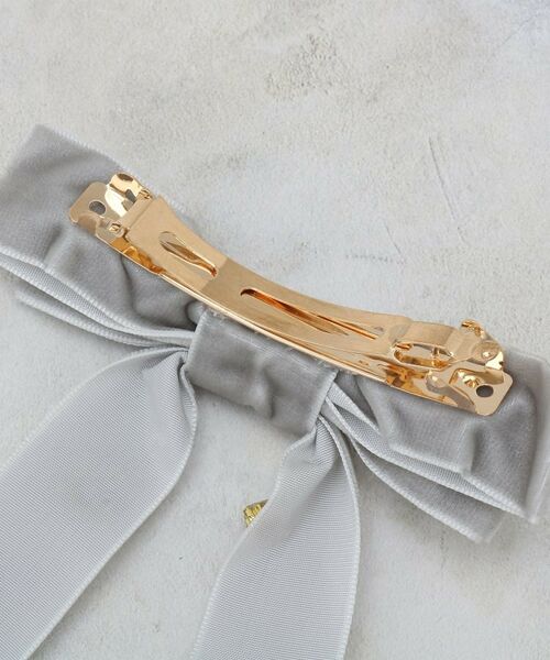 OPAQUE.CLIP / オペーク ドット クリップ ヘアアクセサリー | ビジュー×ベロア リボンバレッタ | 詳細4