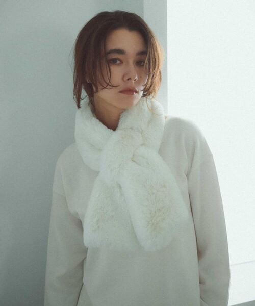 OPAQUE.CLIP / オペーク ドット クリップ マフラー・ショール・スヌード・ストール | フェイクファー差し込みティペット | 詳細7