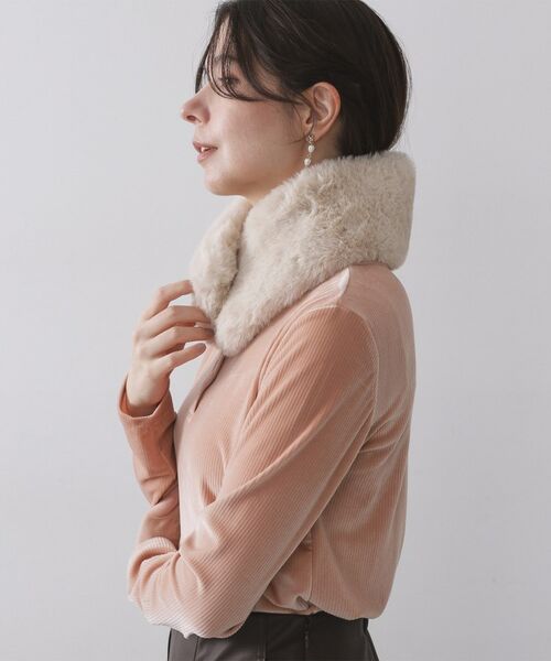 OPAQUE.CLIP / オペーク ドット クリップ マフラー・ショール・スヌード・ストール | 【マグネット仕様】フェイクファーミニティペット | 詳細4