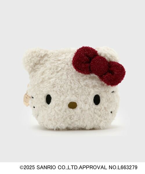OPAQUE. CLIP/オペーク ドット クリップ 【ハローキティ】フェイス型ふわふわポーチ オフホワイト(803) 00 OPAQUE. CLIP/オペーク ドット クリップ 【ハローキティ】フェイス型ふわふわポーチ オフホワイト(803) 00