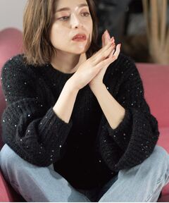 OPAQUE.CLIP / オペーク ドット クリップ ニット・セーター | オーバーサイズ スパンコールニット