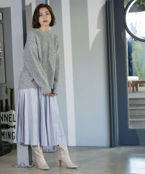 OPAQUE.CLIP / オペーク ドット クリップ ニット・セーター | オーバーサイズ スパンコールニット | 詳細10