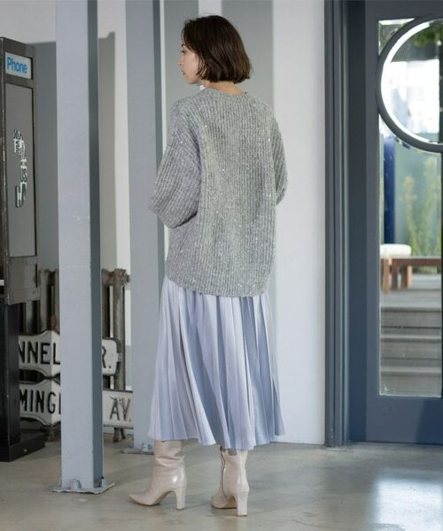 OPAQUE.CLIP / オペーク ドット クリップ ニット・セーター | オーバーサイズ スパンコールニット | 詳細12