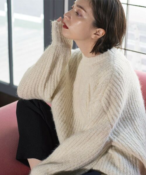 OPAQUE.CLIP / オペーク ドット クリップ ニット・セーター | オーバーサイズ スパンコールニット | 詳細13