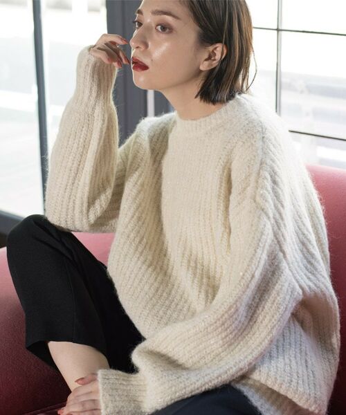 OPAQUE.CLIP / オペーク ドット クリップ ニット・セーター | オーバーサイズ スパンコールニット | 詳細14