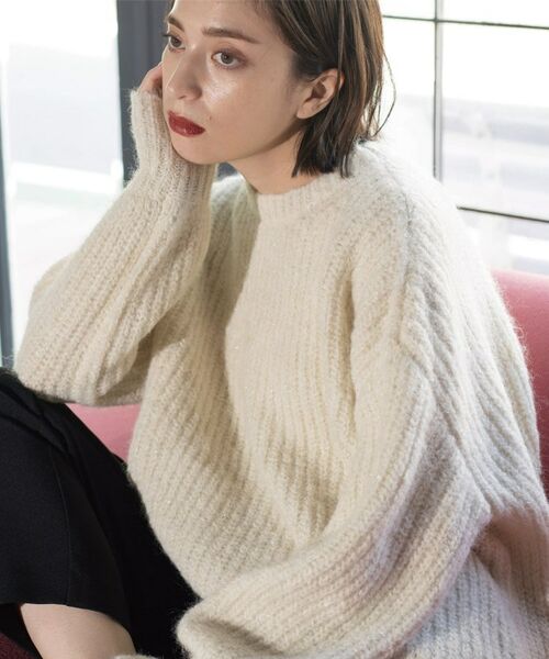 OPAQUE.CLIP / オペーク ドット クリップ ニット・セーター | オーバーサイズ スパンコールニット | 詳細16