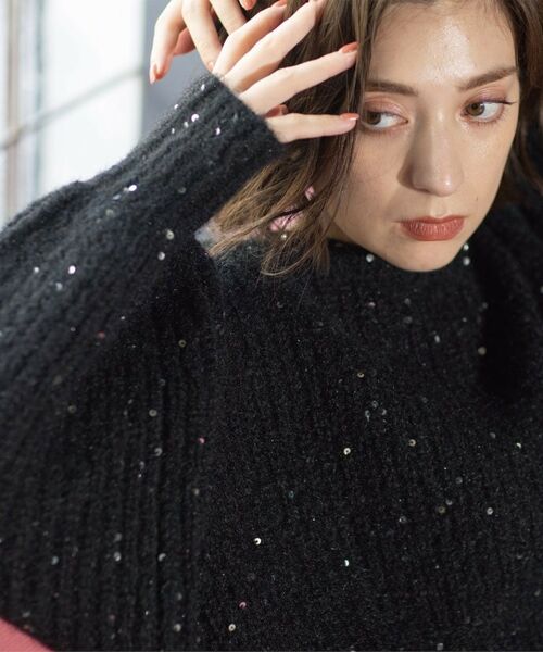 OPAQUE.CLIP / オペーク ドット クリップ ニット・セーター | オーバーサイズ スパンコールニット | 詳細18
