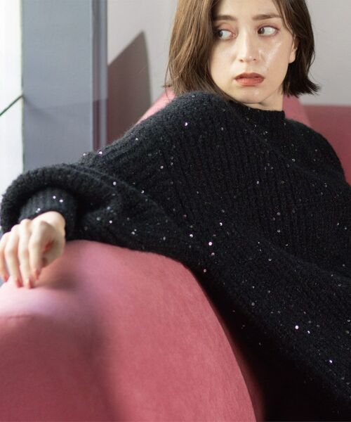OPAQUE.CLIP / オペーク ドット クリップ ニット・セーター | オーバーサイズ スパンコールニット | 詳細20