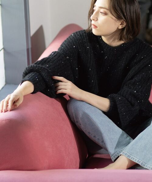 OPAQUE.CLIP / オペーク ドット クリップ ニット・セーター | オーバーサイズ スパンコールニット | 詳細21