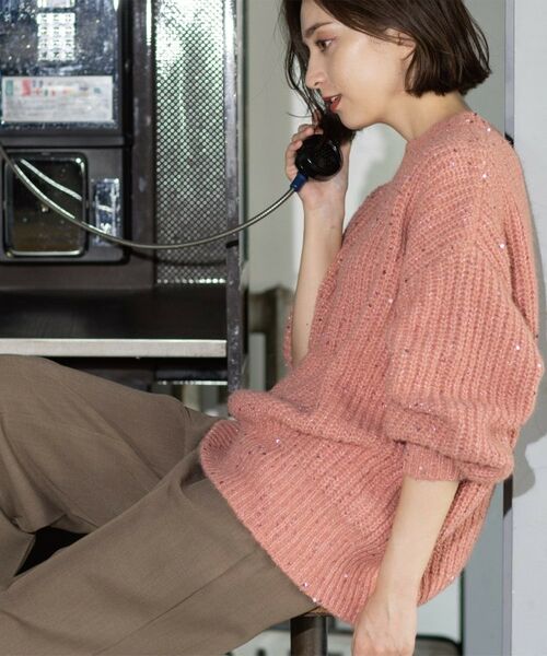 OPAQUE.CLIP / オペーク ドット クリップ ニット・セーター | オーバーサイズ スパンコールニット | 詳細23