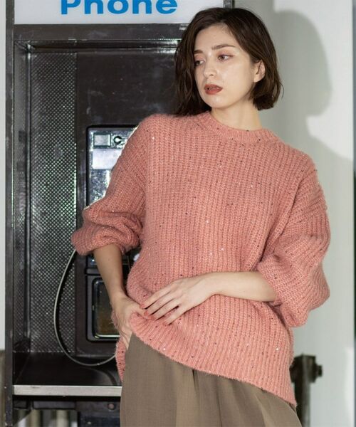 OPAQUE.CLIP / オペーク ドット クリップ ニット・セーター | オーバーサイズ スパンコールニット | 詳細25