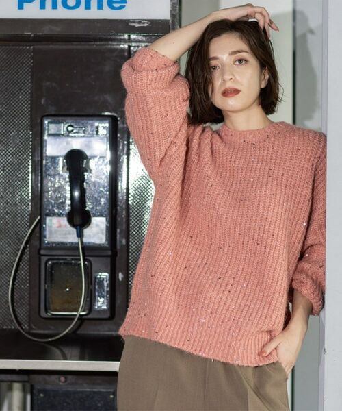 OPAQUE.CLIP / オペーク ドット クリップ ニット・セーター | オーバーサイズ スパンコールニット | 詳細27