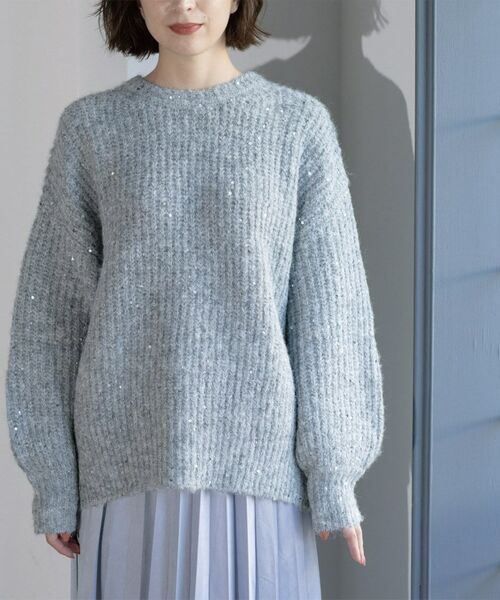 OPAQUE.CLIP / オペーク ドット クリップ ニット・セーター | オーバーサイズ スパンコールニット | 詳細28